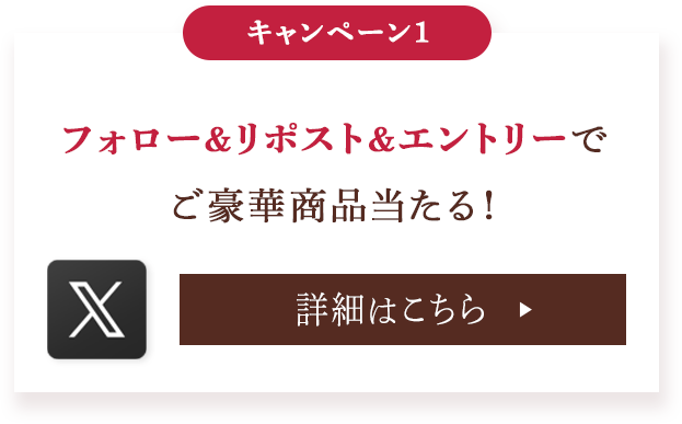 X フォロー＆リポスト＆エントリーでご豪華商品当たる！