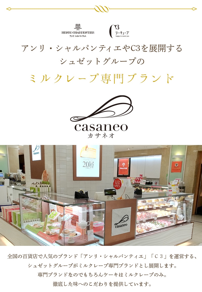 ミルクレープ専門ブランド　店舗図