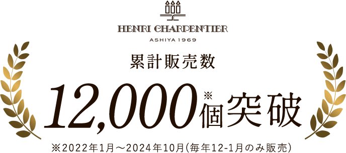 累計販売個数12,000個突破 ※2022年1月～2024年10月(毎年12-1月のみ販売)